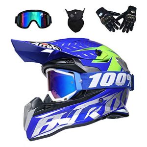 casque motocross bleu