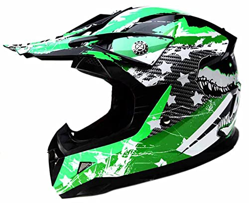 Casque de Motocross Double Visière pour Scooter Chopper Quad VTT· Casque de  Moto Homme et Femme Intégral en Noir Mat · ECE