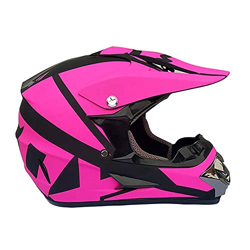 LVSENET Casque De Motocross Convient Enfants Casque De Cross Pour  EnfantCasque Downhill Pour Enfants Casque Intégral Moto Cross VTT Avec  Lunettes