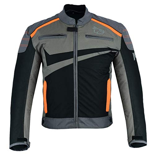 blouson moto orange