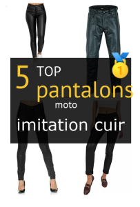 pantalons moto imitation cuir