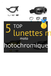 lunettes moto photochromiques